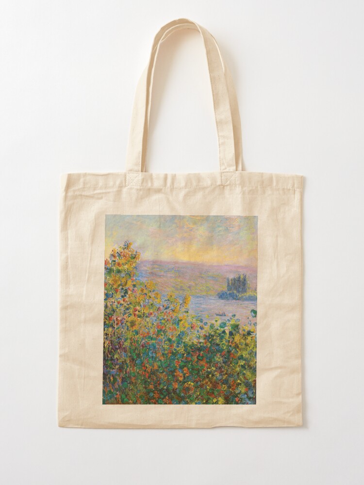 Alternate view of Claude Monet - Flower Beds at Vétheuil Tote Bag