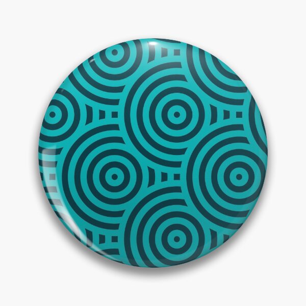 Item preview, Cyan Tint Circular Geometric Pattern - darker designed and sold by NVDesigns.