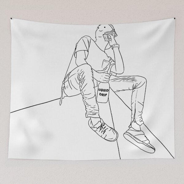 Item preview, Man on ledge with liquid drip designed and sold by marioillustrate.