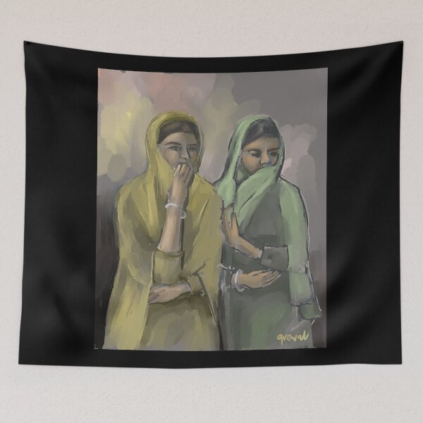 Item preview, Punjabi Village Girls 3 designed and sold by Sukhpal Grewal Ethnic Art.