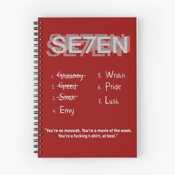 Item preview, Se7en directed by David Fincher with Brad Pitt and Morgan Freeman , 1995 designed and sold by cinemadnesshirt.