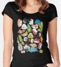 Sushi Bar: The point of Nori-turn Women's Fitted Scoop T-Shirt
