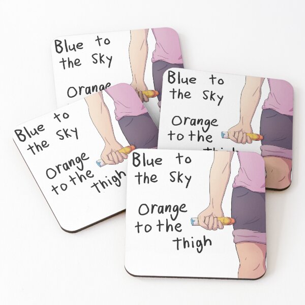 Item preview, Blue to the Sky, Orange to the Thigh designed and sold by Tacomuffin.