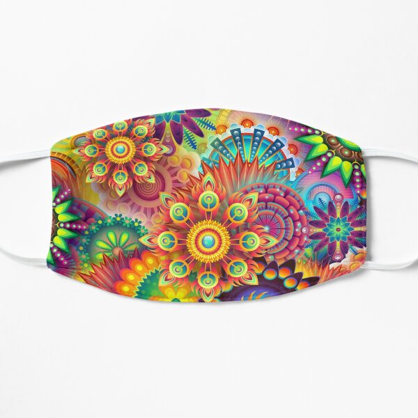 Tie Dye Colorful Pattern Flat Mask