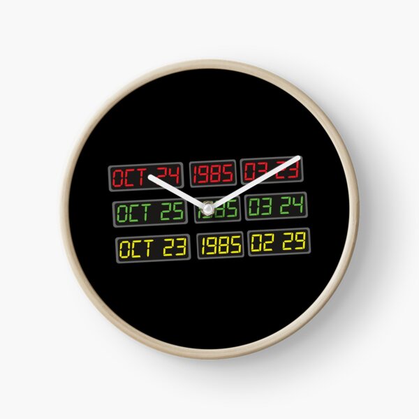 Back to the 80s by Time Travel Machine Clock