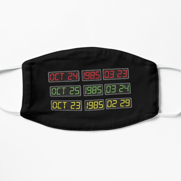 Back to the 80s by Time Travel Machine Flat Mask