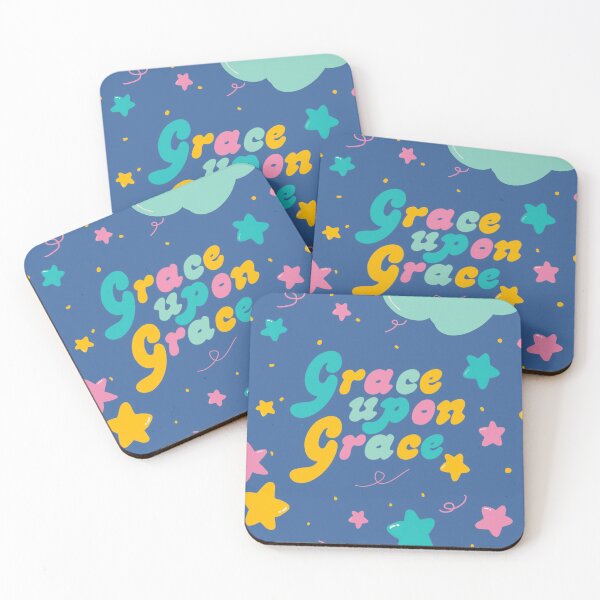 Item preview, Grace Upon Grace Blue Background designed and sold by DesertAloha.