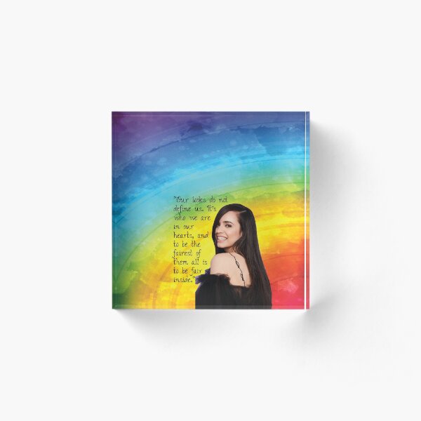 Sofia Carson Rainbow Quote Acrylic Block
