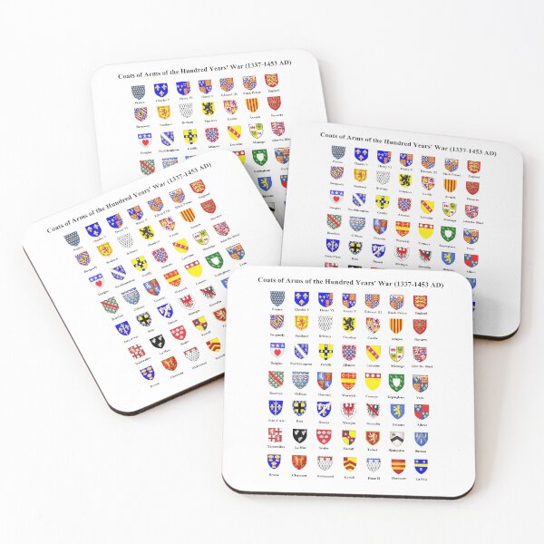 Item preview, Coats of Arms of the Hundred Years' War (1337 - 1453 AD) designed and sold by amadbiscuit.
