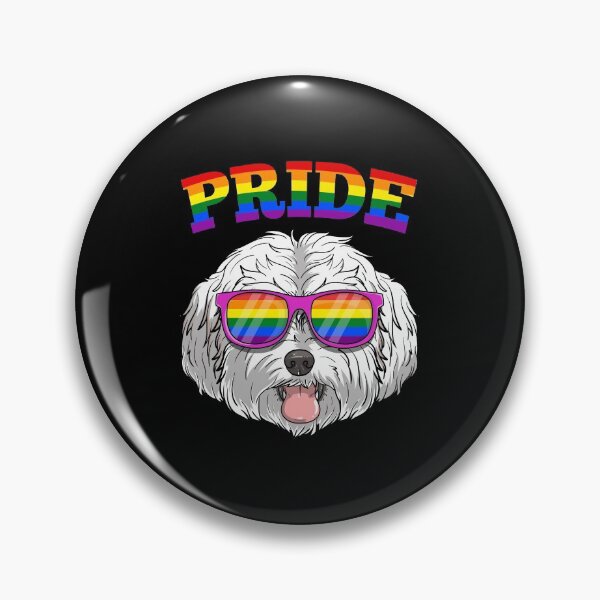 Item preview, Gay Pride Maltipoo Dog with LGBT Rainbow Sunglasses designed and sold by fatamyfan1.
