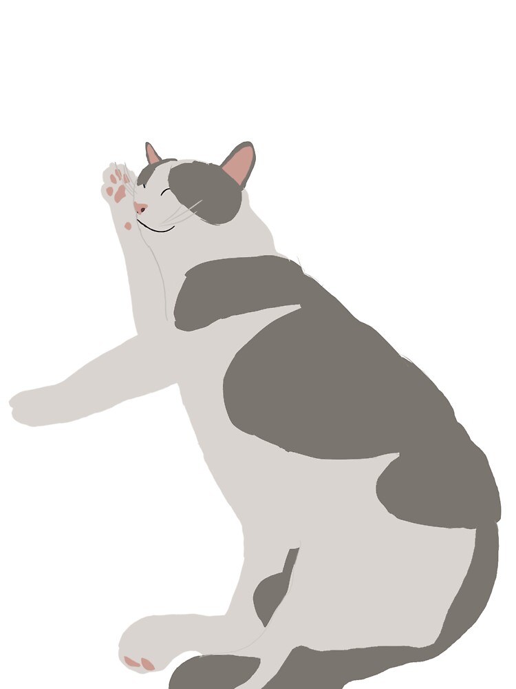 "grey and white cat" Sticker for Sale by lanadoesart Redbubble
