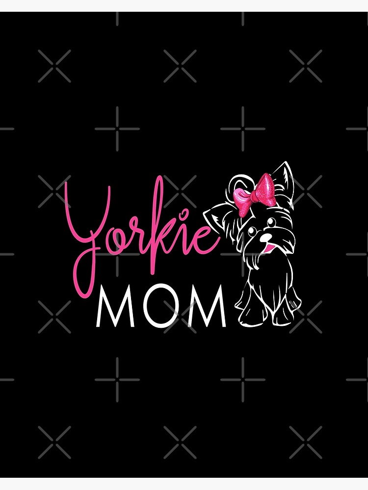 Download Yorkie Mom Yorkshire Terrier Yorkie Gifts Mother Tees Cute Illustration Teacup Yorky Peach Color Art Board Print By Annona Redbubble