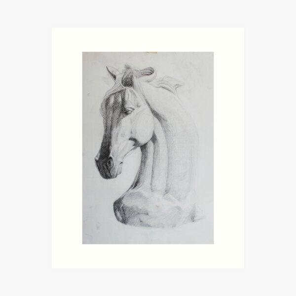 Item preview, graphite drawing of a horse designed and sold by khamaily.
