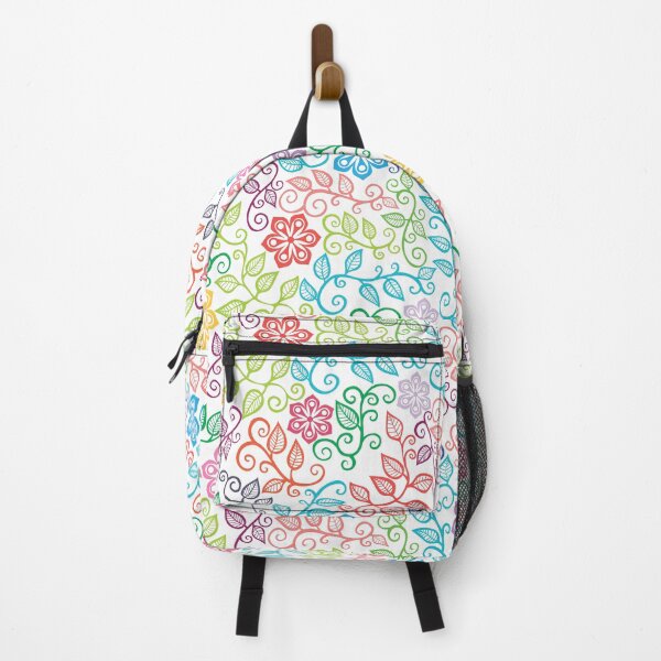 Item preview, Fun Hip Purple Pink Turquoise Blue Green Flowers designed and sold by LC Graphic Design Studio.