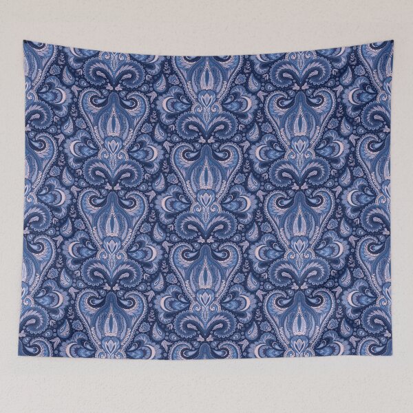 Item preview, Intricate Blue Paisley Floral Pattern designed and sold by somecallmebeth.
