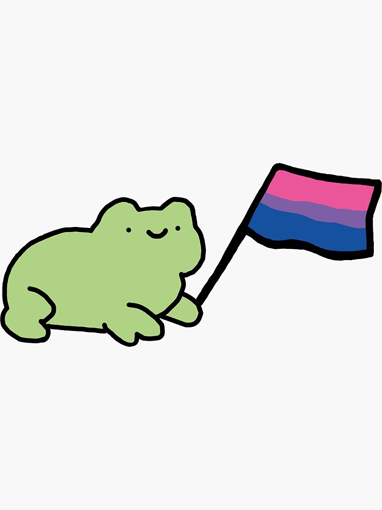 Bisexual Flag Frog Sticker For Sale By Softlysticker Redbubble