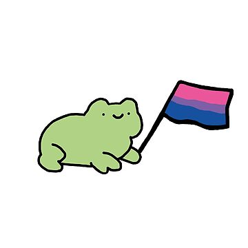 Aperçu de l'œuvre grenouille drapeau bisexuel de softlysticker
