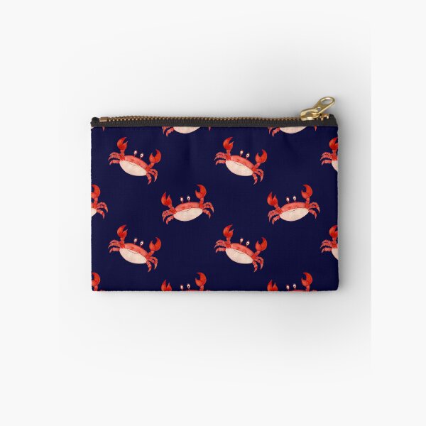 Item preview, Crab Happy crabby seaside crustaceans, fun red animal sea ocean lobster  designed and sold by littlebluefawn.