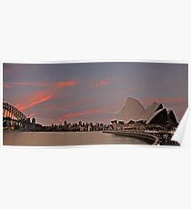 Sydney Icons at Sunset Poster