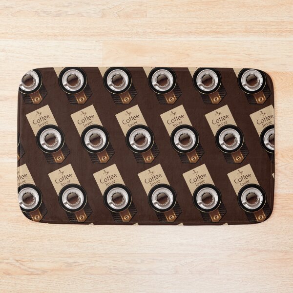 Item preview, Coffee lover logo on black background designed and sold by coffeeapparel.