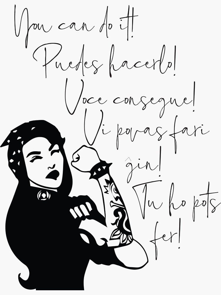 You can do It Central American languages | Quote Spanish, Portuguese, Catalan, Esperanto | Hispanic Woman Latin Pride Print by culturedsis