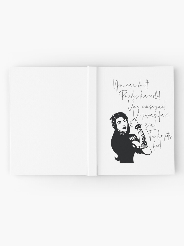 Alternate view of You can do It Central American languages | Quote Spanish, Portuguese, Catalan, Esperanto | Hispanic Woman Latin Pride Print Hardcover Journal