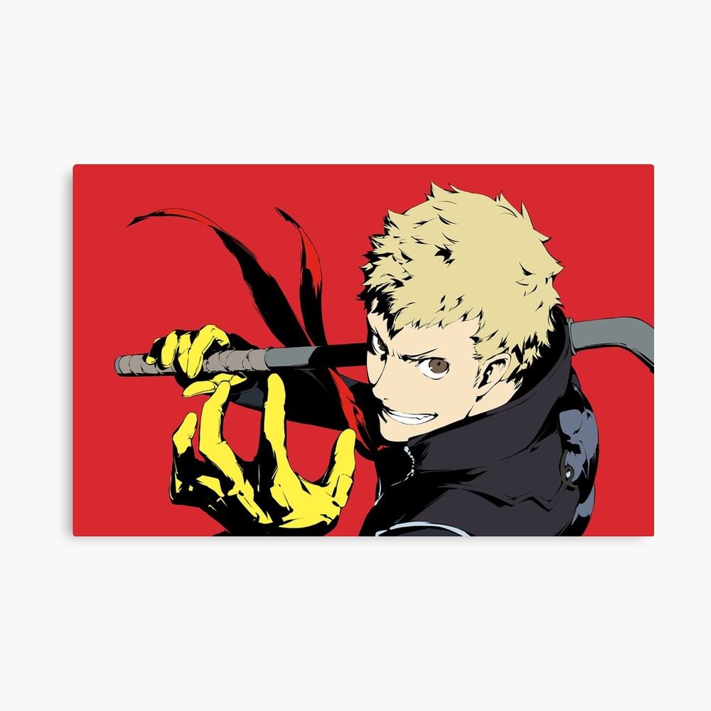 Ryuji Sakamoto Persona 5 Metal Print By Hexmaniaczelda Redbubble