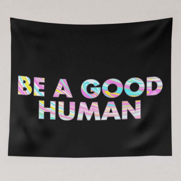 Item preview, BE A GOOD HUMAN In Paint Marble designed and sold by SquareClub.