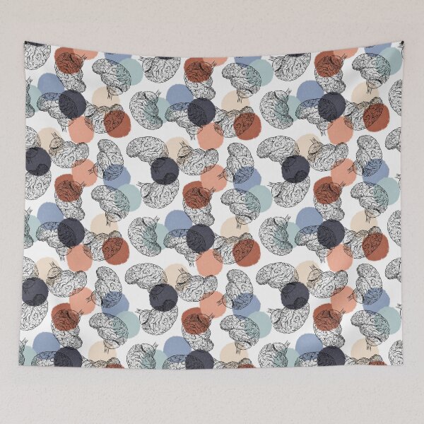 Item preview, Vintage Brains on White designed and sold by Hodgepodge Bricolage.
