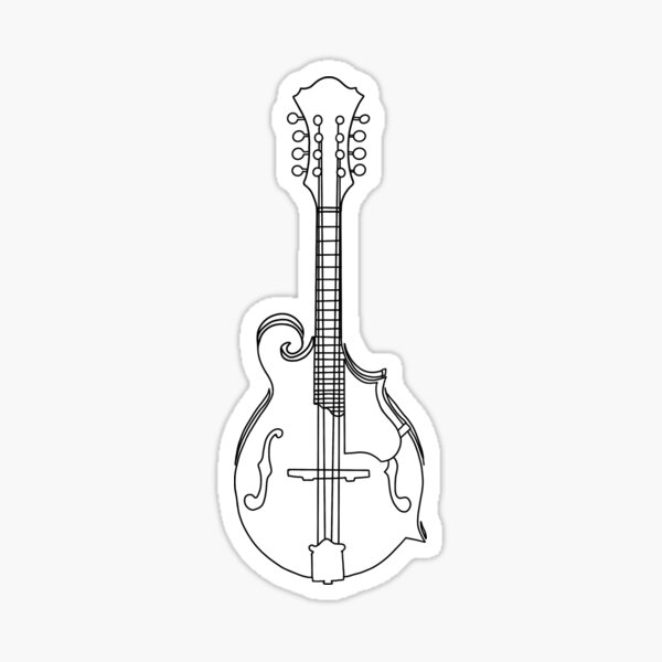 "Outlined Fstyle mandolin" Sticker for Sale by Addy209 Redbubble