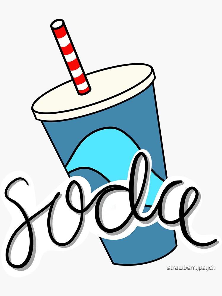 soda-paper-cup-with-word-soda-sticker-by-strawberrypsych-redbubble