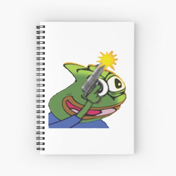 Pepega in HD Twitch Emote  Spiral Notebook for Sale by Reboot Designs