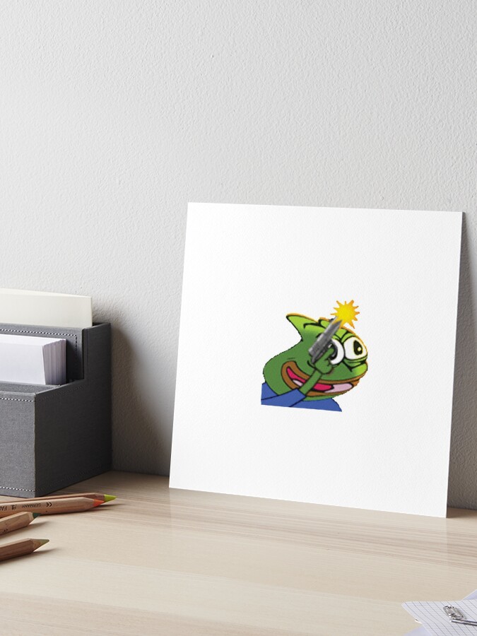 Pepega in HD Twitch Emote  Art Board Print for Sale by Reboot Designs