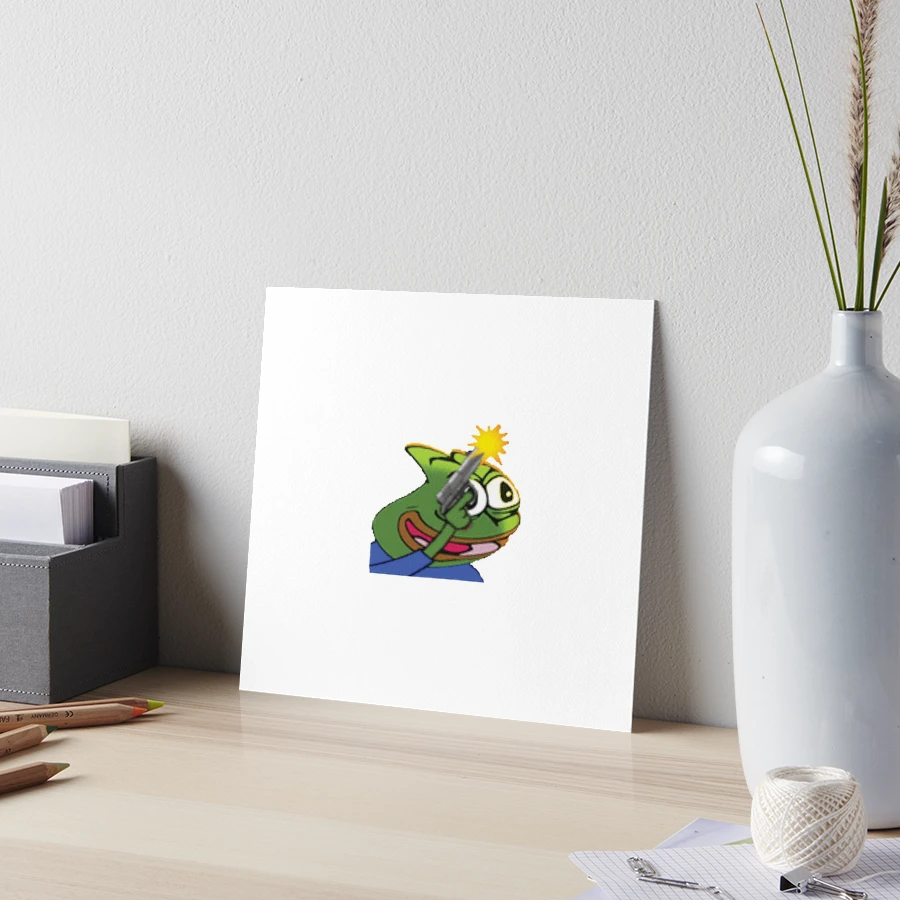 Pepega in HD Twitch Emote  Art Board Print for Sale by Reboot