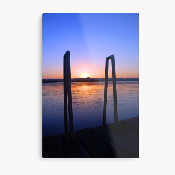 Up the ladder at sundown. Metal Print