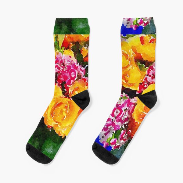 Watercolor Bouquet Socks