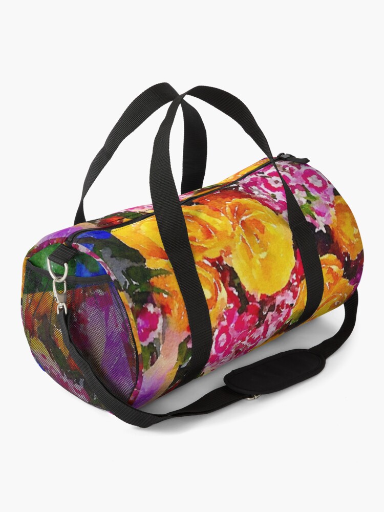 Alternate view of Watercolor Bouquet Duffle Bag