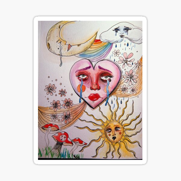 Item preview, Heart, Moon and Sun designed and sold by doodles by rye ..