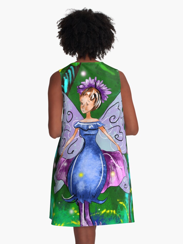 Thumbnail 3 of 4, A-Line Dress, Esme The Enchanted Forest Fairy™ designed and sold by TeelieTurner.
