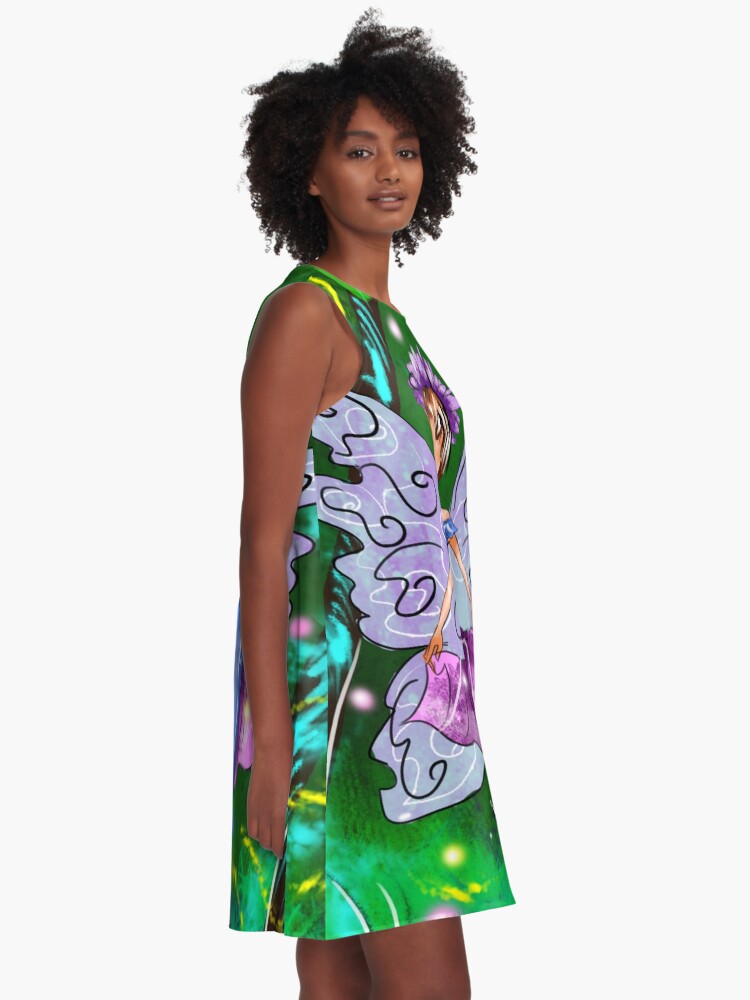 Thumbnail 2 of 4, A-Line Dress, Esme The Enchanted Forest Fairy™ designed and sold by TeelieTurner.