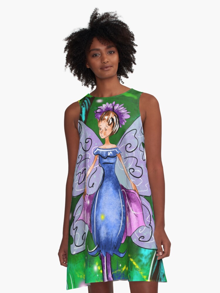 Thumbnail 1 of 4, A-Line Dress, Esme The Enchanted Forest Fairy™ designed and sold by TeelieTurner.