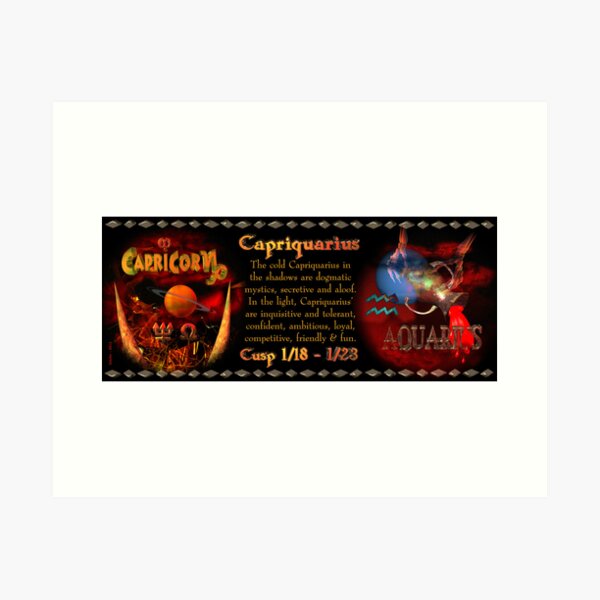 Valxart Capriquarius is Capricorn/Aquarius Cusp Art Print
