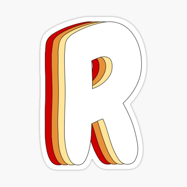 bubble letter b warm colors sticker for sale by cami1525 redbubble