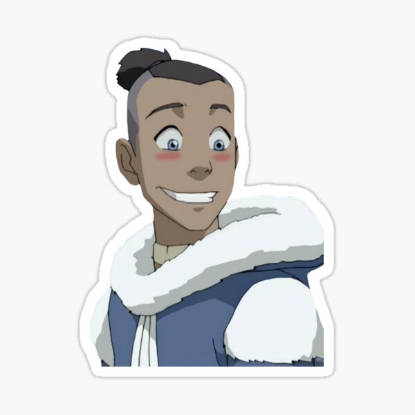 cute blushy sokka Sticker