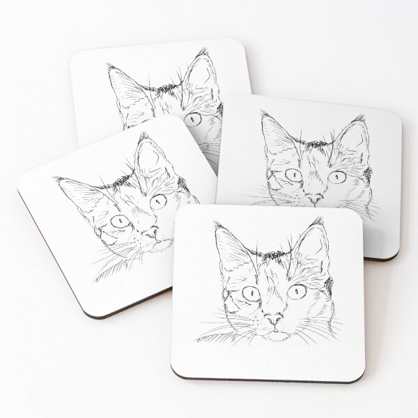 Item preview, 55 Cute Black and White Face Kitty , Cat Lovers designed and sold by Ouais  Malak.