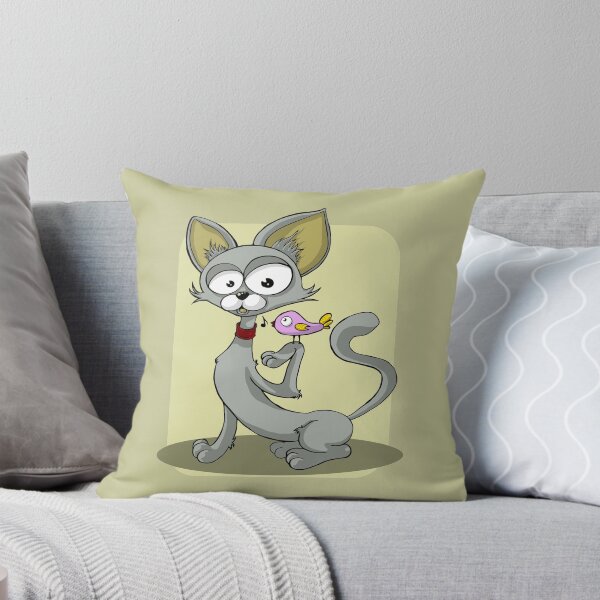Item preview, 60 Cute Kitty with Bird , Cat Lovers designed and sold by Ouais  Malak.