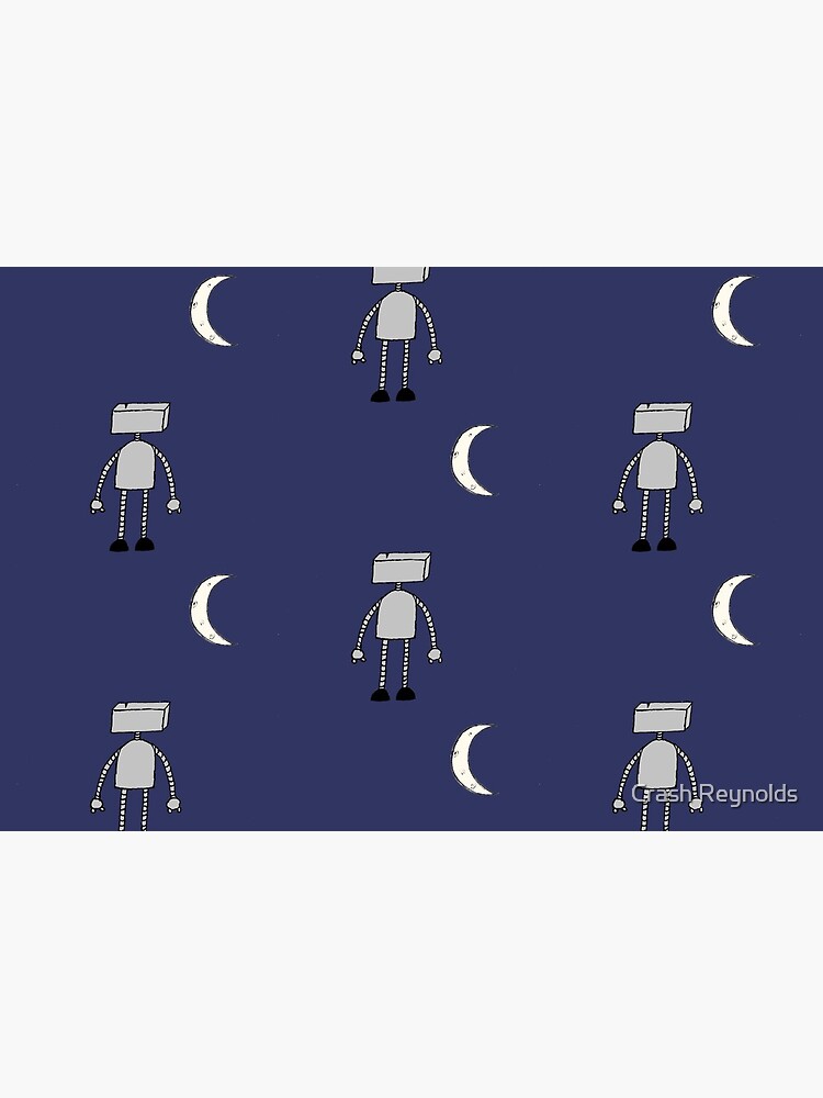 Robot Staring Up At Moon by indeliblecrash