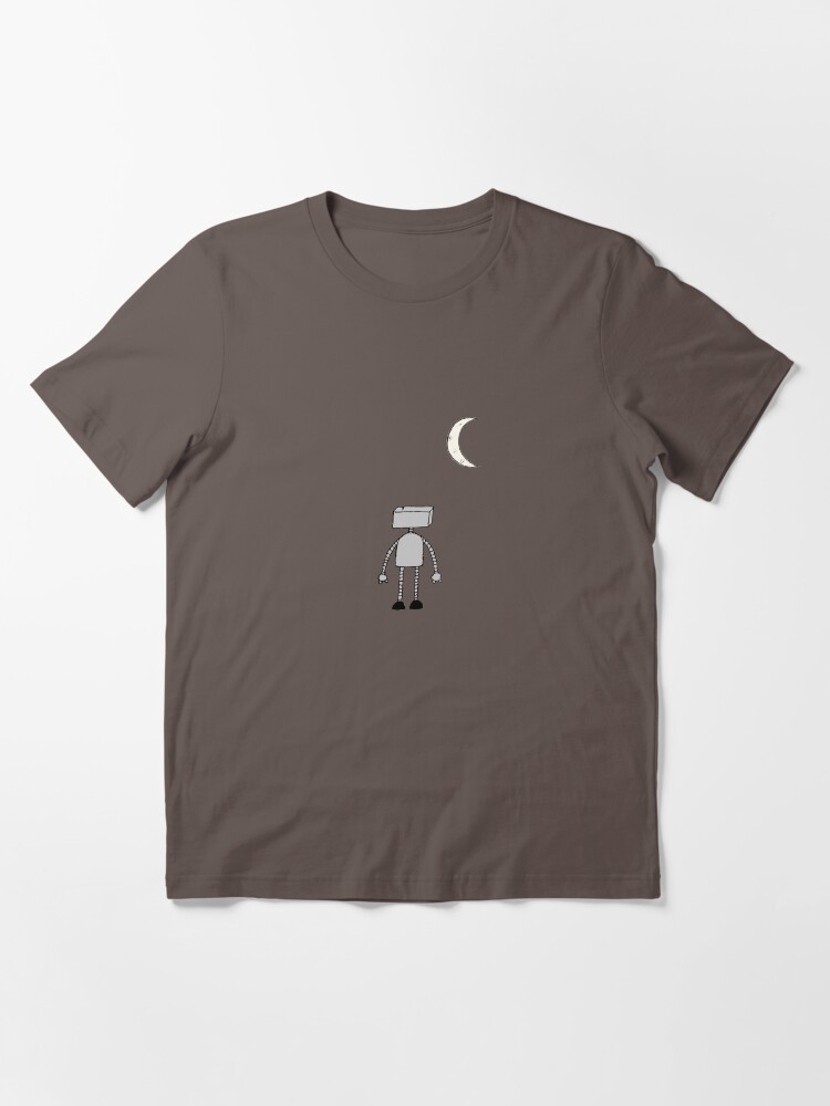 Alternate view of Robot Staring Up At Moon Essential T-Shirt
