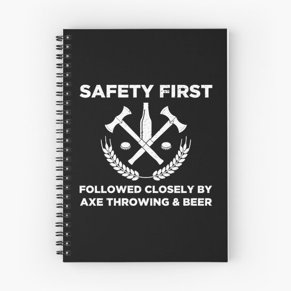 Item preview, Funny Axe Throwing Safety First Axe Throwing and Beer design designed and sold by jakehughes2015.