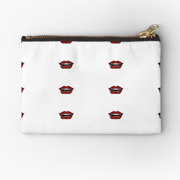 Vampire Red Lips Zipper Pouch